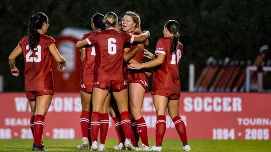 Wisconsin celebrates a goal