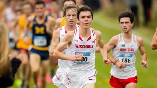 Tony Adriansen competes at the 2023 Big Ten Championships in Madison (Oct. 27 2023)
