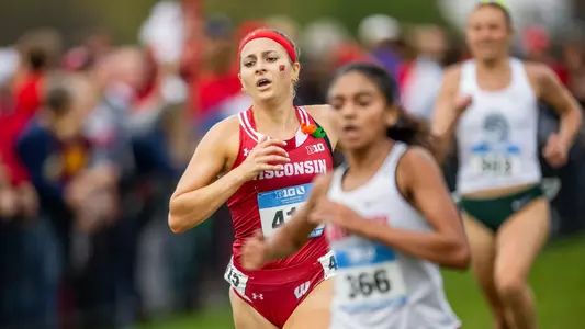 Alexa Westley competes at the 2023 Big Ten Championships in Madison (Oct. 27 2023)