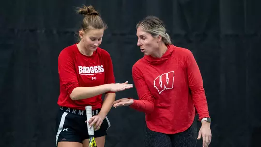 Alina Mukhortova with Coach Kelcy McKenna