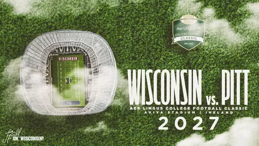 Wisconsin Football Ireland graphic