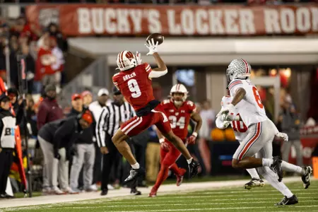 Wisconsin Badgers during a Big Ten Conference NCAA college football game against the Ohio State Buckeyes, Saturday, Oct. 28, 2023, in Madison, Wis. (Photo by David Stluka/Wisconsin Athletic Communications)