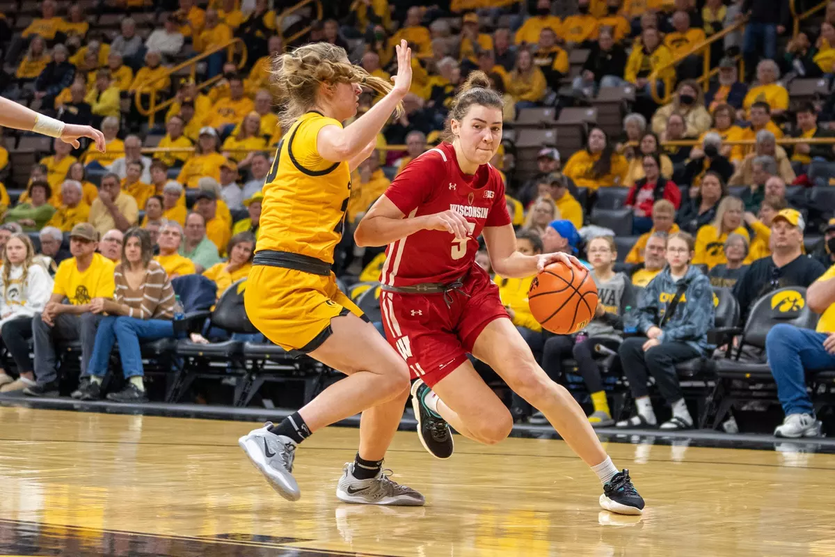 Julie Pospisilova drives to the basket