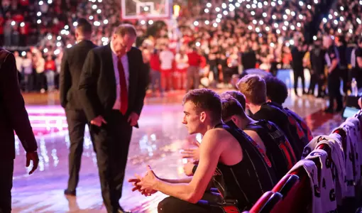 Wisconsin's starting lineup is introduced at the Kohl Center