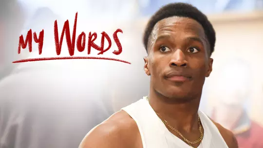 L.O. Johnson photo with "My Words" logo