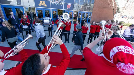 Wisconsin Women's Hockey Red Carpet Arrival at the 2019 NCAA Women's Frozen Four in Hamden, Conn.