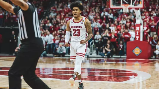 Chucky Hepburn celebrates during a NIT win over Liberty