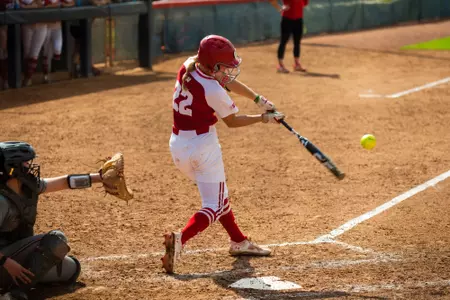 Peyton Bannon hitting the ball
