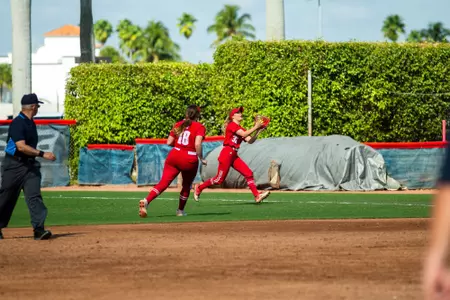 Marytherese Nevin catching the ball in the outfield