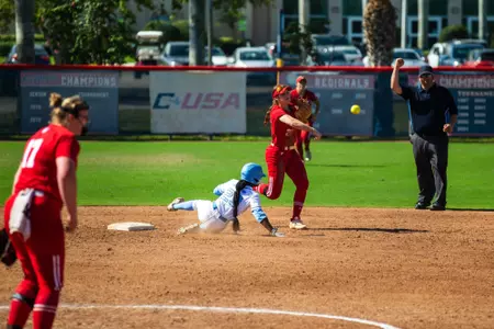 Ellie Hubbard making the double play