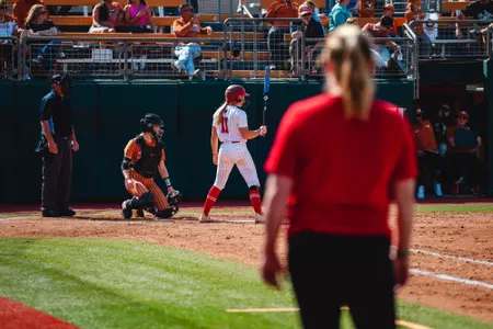 Katie Keller up to bat at Texas
