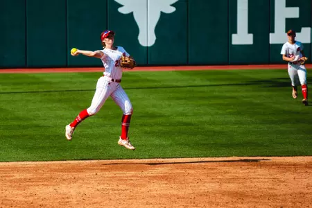 Ellie Hubbard throwing the ball in the air