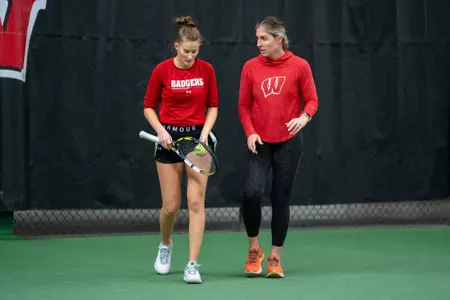 Alina Mukhortova with head coach Kelcy McKenna
