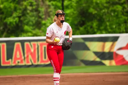 Maddie Schwartz preparing for the pitch