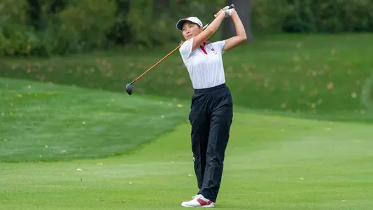 Vanessa Ho, Wisconsin women's golf, plays at 2022 Badger Invitational at University Ridge Golf Course in Madison, Wisconsin.