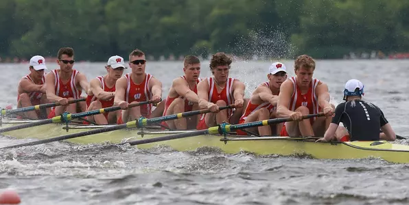 First varsity eight racing at the IRA Championships.