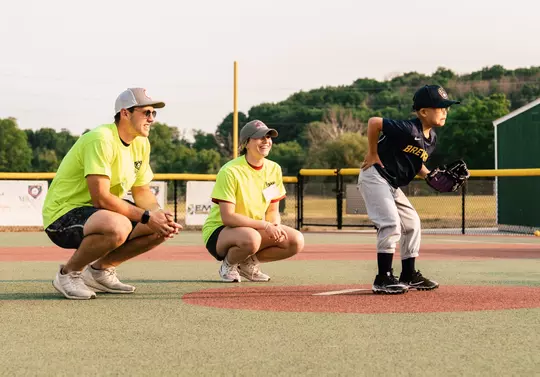 Stange + Picard with Levi at Miracle League