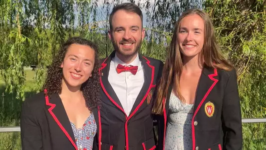 Evelyn Payne, Coach Hodge Habibovic and Alicia LeBars at 2023 Henley Women's Regatta