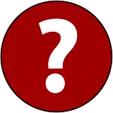 Red circle icon image with white question mark symbol representing Guest Services information