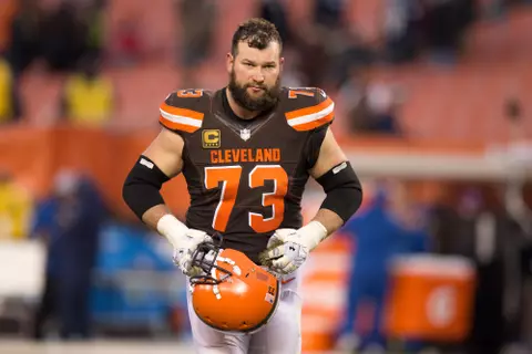 CLEVELAND, OH - DECEMBER 24: Cleveland Browns Offensive Tackle Joe Thomas (73) leaves the field following the National Football League game between the San Diego Chargers and Cleveland Browns on December 24, 2016, at FirstEnergy Stadium in Cleveland, OH. Cleveland defeated San Diego 20-17 to win their first game of the season. (Photo by Frank Jansky/Icon Sportswire)