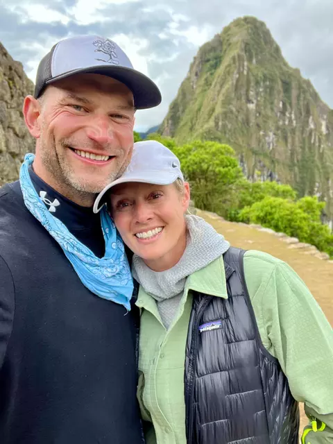 Joe and Annie Thomas, Wisconsin alumni, at Machu Picchu