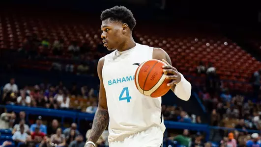 AJ Storr playing for the Bahamas National Team