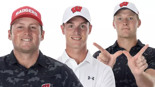 Men's golf Coalter Smith, Maxime Legros and Clayton Tribus