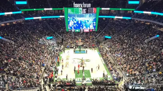 Fiserv Forum during a Bucks game