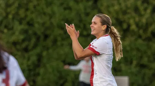 Wisconsin Badgers' midfielder Dara Andringa (5) during an NCAA women's soccer match against Kansas Thursday August 17, 2023 in Madison, Wisconsin.Photo by Tom Lynn/Wisconsin Athletic Communications