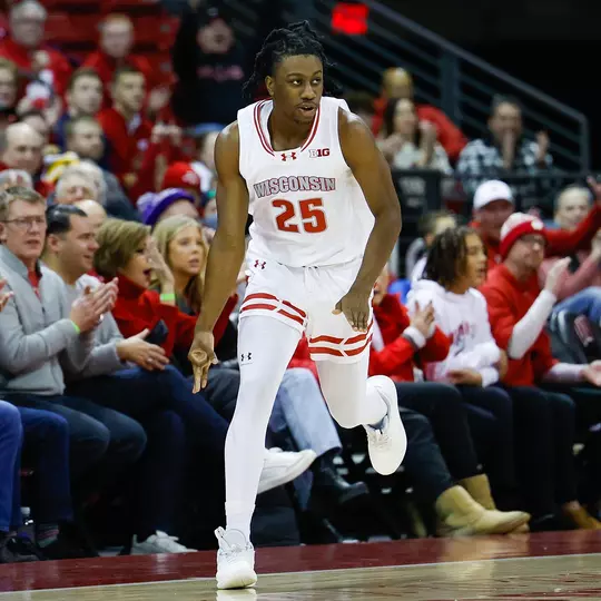 John Blackwell celebrates a made 3-pointer