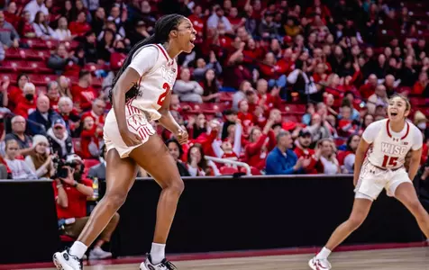 Serah Williams Celebrates vs. Rutgers