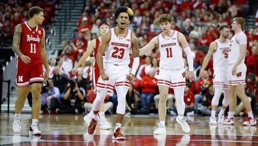 Chucky Hepburn yells in excitement during a game vs. Nebraska