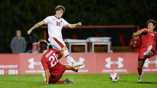 Thomas Raimbault scores a goal against Indiana
