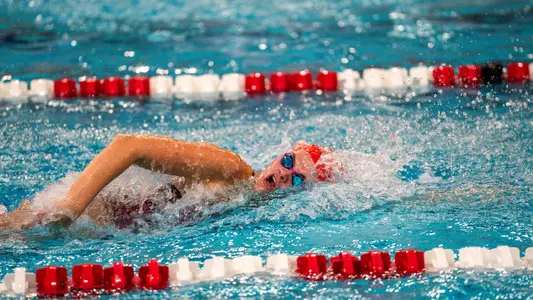 Freestyle during swim meet vs Green Bay