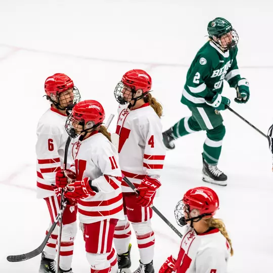 The Wisconsin Badgers women’s hockey team defeats Bemidji in the LaBahn Arena on October 20, 2023 at the University of Wisconsin-Madison (Photo by Taylor Wolfram / UW-Athletics