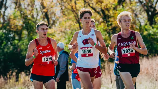 Liam Newhart running at Wisconsin Pre-Nationals 2024