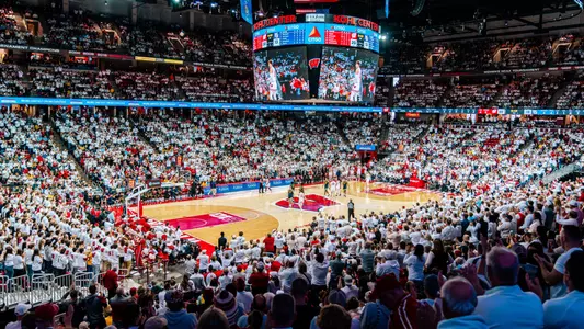 Kohl Center during a 'white out' game against Marquette in 2023