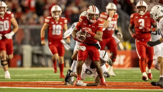 Wisconsin Badgers during a Big Ten Conference NCAA college football game against the Penn State Nittany Lions, Saturday, Oct. 26, 2024, in Madison, Wis. (Photo by David Stluka/Wisconsin Athletic Communications)