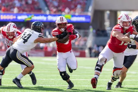 Wisconsin Badgers during a Big Ten Conference NCAA college football game against the Purdue Boilermakers, Saturday, Oct. 5, 2024, in Madison, Wis. (Photo by David Stluka/Wisconsin Athletic Communications)