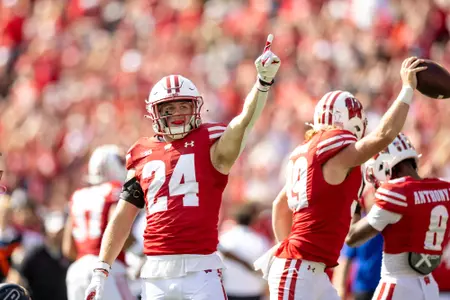 Wisconsin Badgers during a Big Ten Conference NCAA college football game against the Purdue Boilermakers, Saturday, Oct. 5, 2024, in Madison, Wis. (Photo by David Stluka/Wisconsin Athletic Communications)