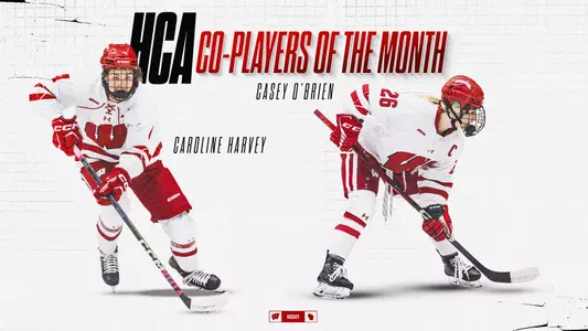 Casey O'Brien and Caroline Harvey Monthly Award Graphic