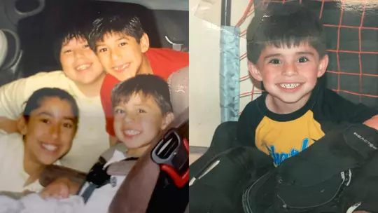 A young Anton Castro with his family