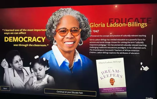 Gloria Ladson Billings exhibit photo