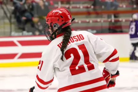 Emma Venusio skates during a game against St. Thomas
