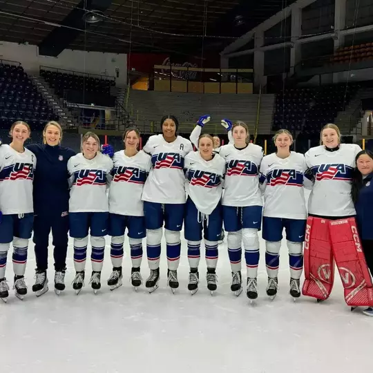 Badgers for Team USA at the Six Nations Tournament in Finland
