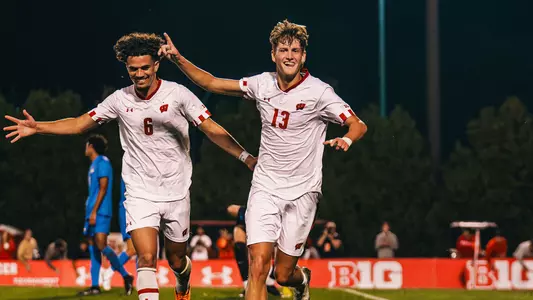 Dean Boltz celebrates a goal against UCLA