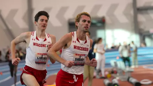 Jackson Sharp and Bob Liking finish 1-2 in the 3000 meters invite at the Windy City Invitational in Chicago 2/10/24
