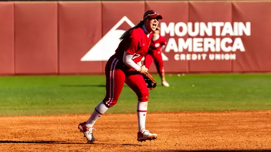 Paige Miller celebrates a good play