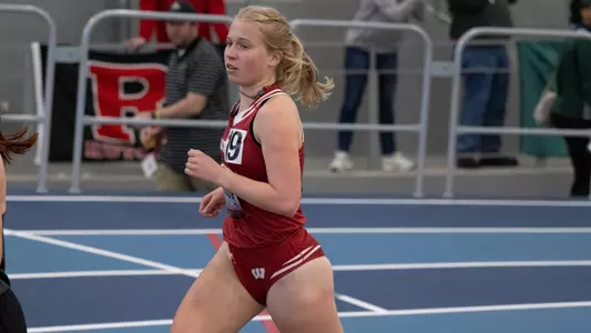 Madelaine Sweeney competes at the Badgers Windy City Invitational on Feb. 10 2024