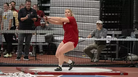 Abby Peeler competes at the Badgers Windy City Invitational on Feb. 9 2024